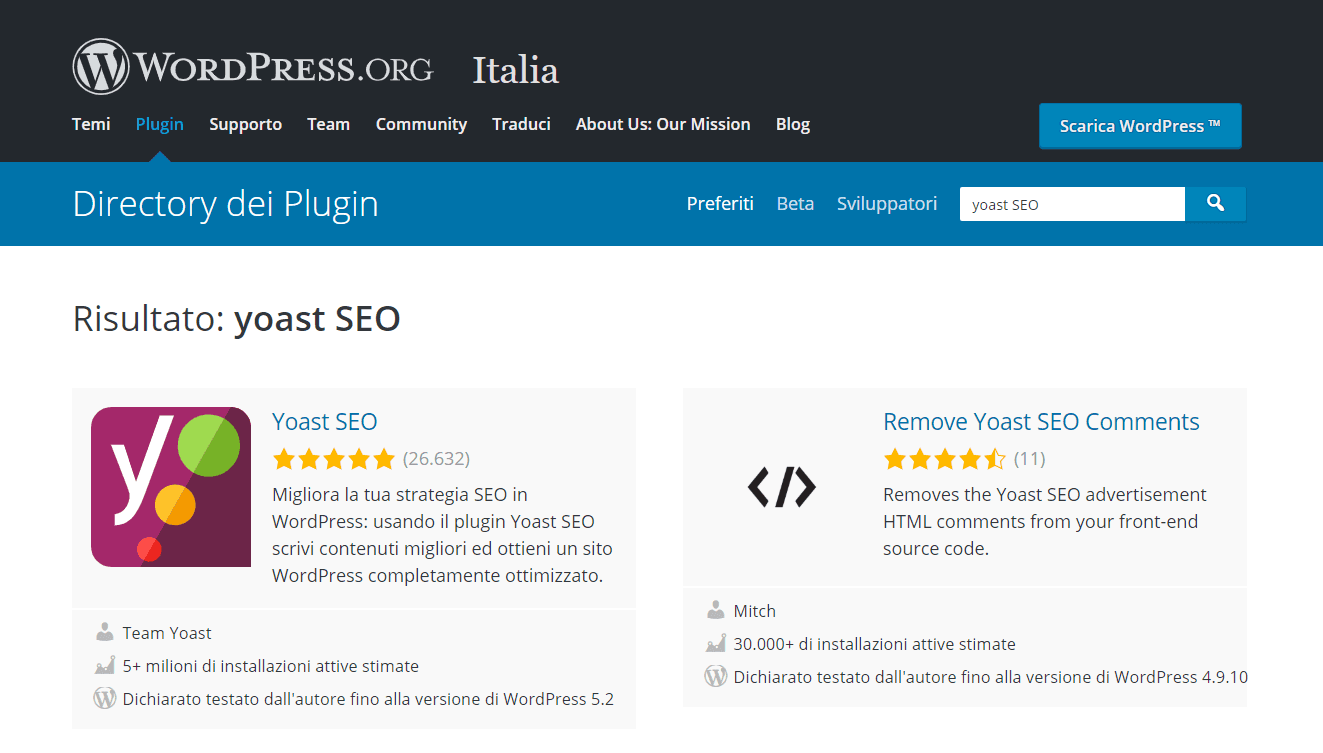 creare un sito web aziendale WordPress - Yoast