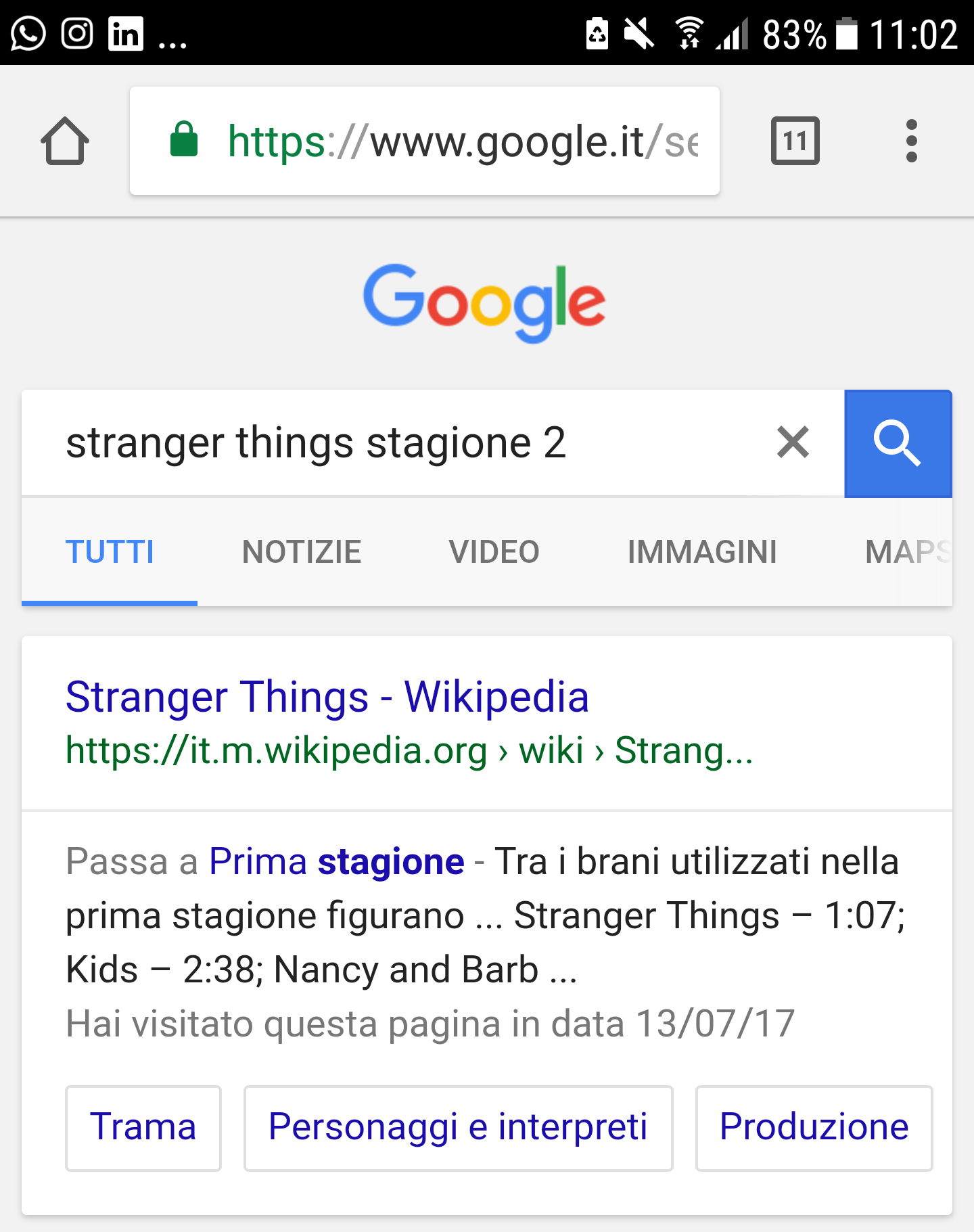 google sitelink a carosello
