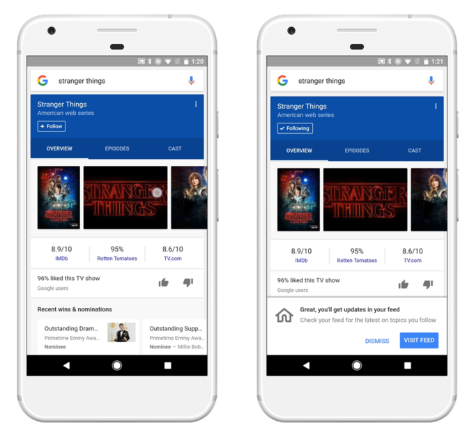 google feed personalizzato