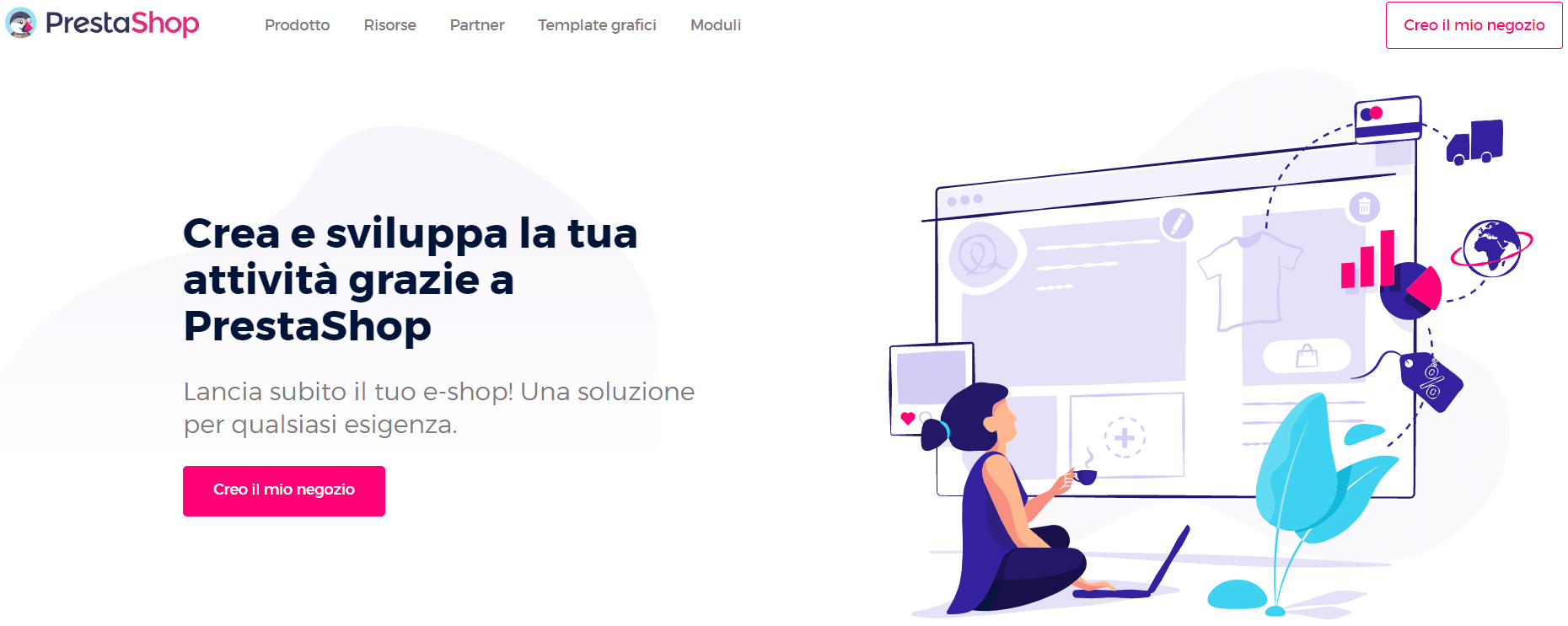 creare sito e-commerce-Prestashop