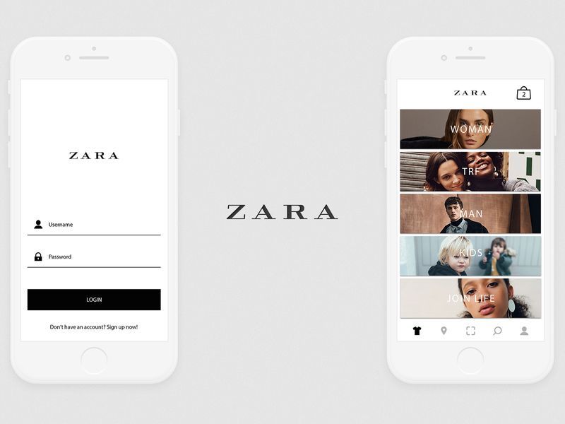 realizzare app moda Zara