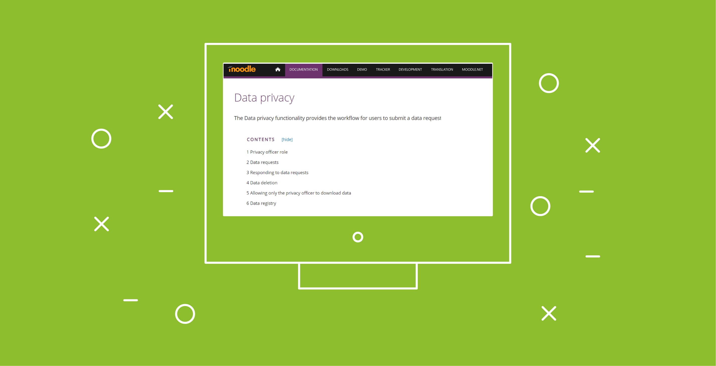moodle data privacy sito web