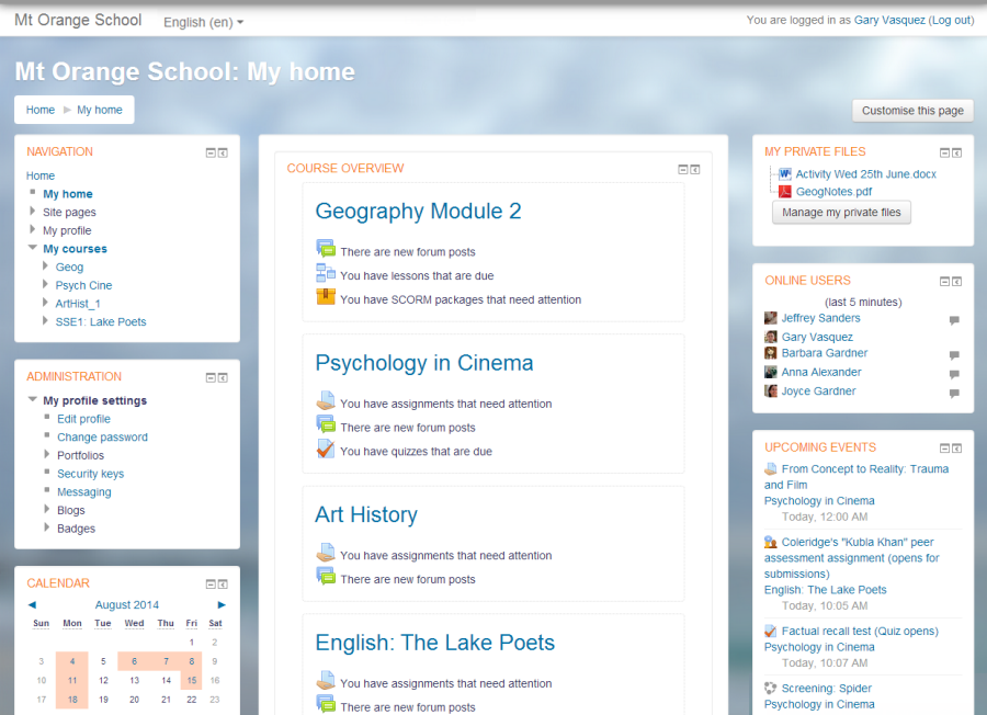 guida Moodle in italiano