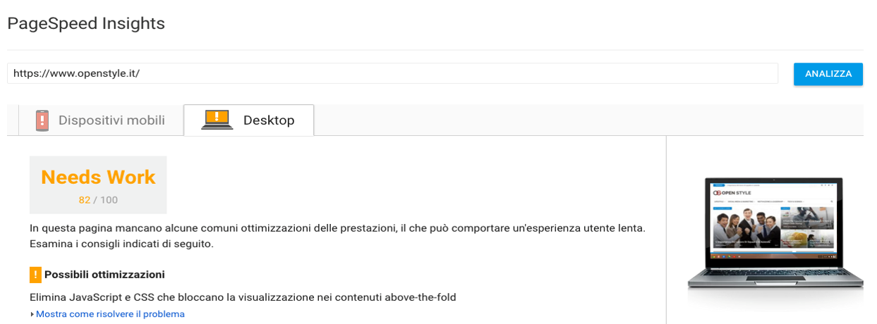 Posizionamento Su Google di un sito web
