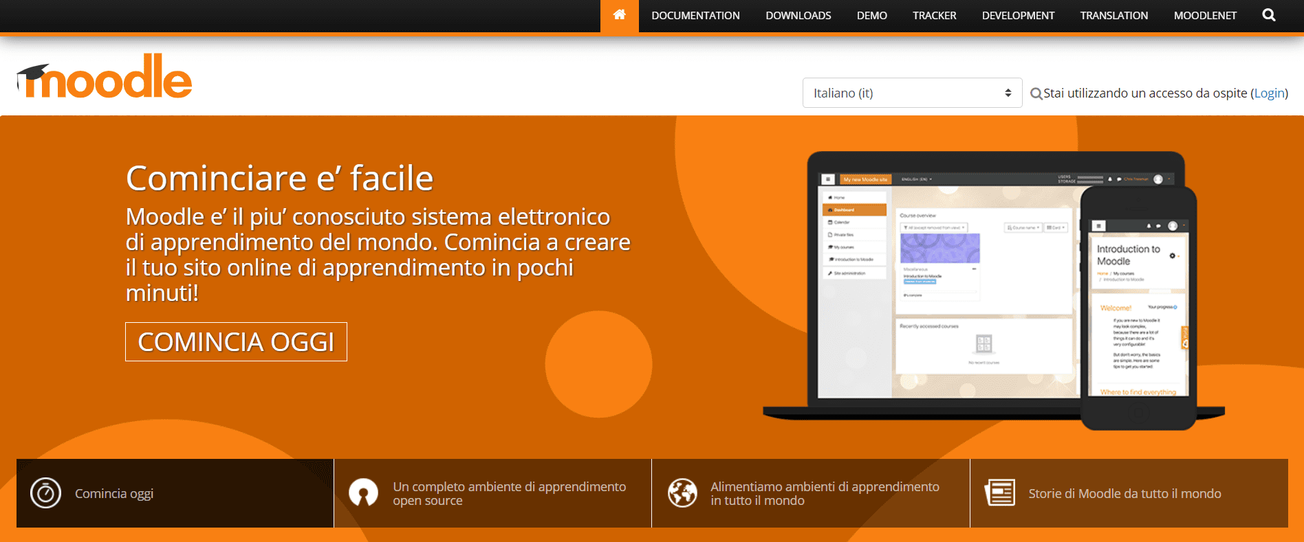 guida moodle in italiano