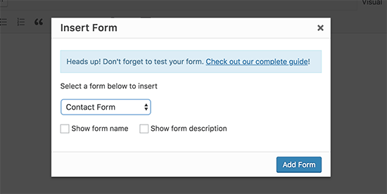 Form Contatti GDPR in WordPress