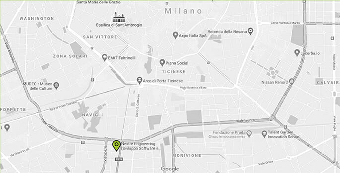 Posizione a Milano della software house Magento - Nextre Engineering