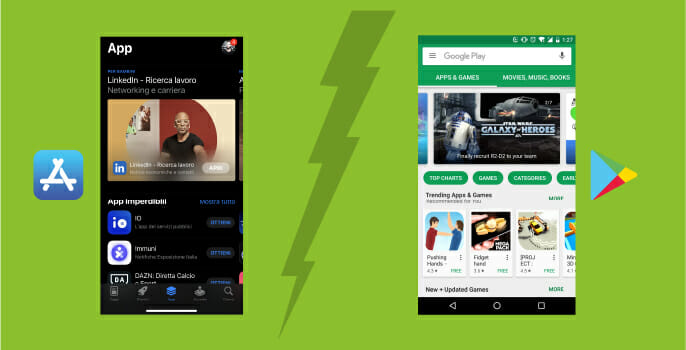 differenza tra app store di apple e google play store